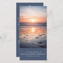 Dawn Ocean Photo Prayer Memorial Bookmark