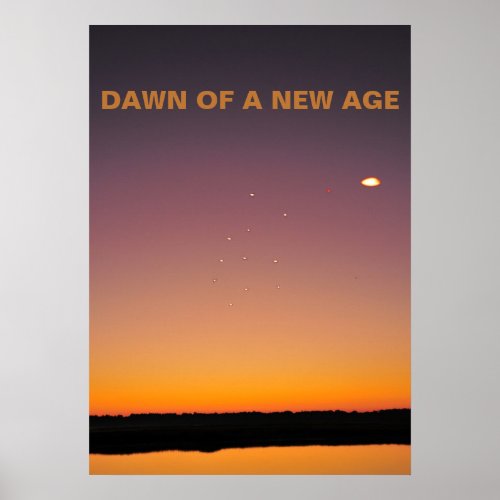 Dawn of a new age UFO fleet visiting Earth Poster