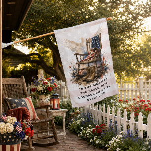 Dawn of Courage in the Eagle’s Shadow House Flag
