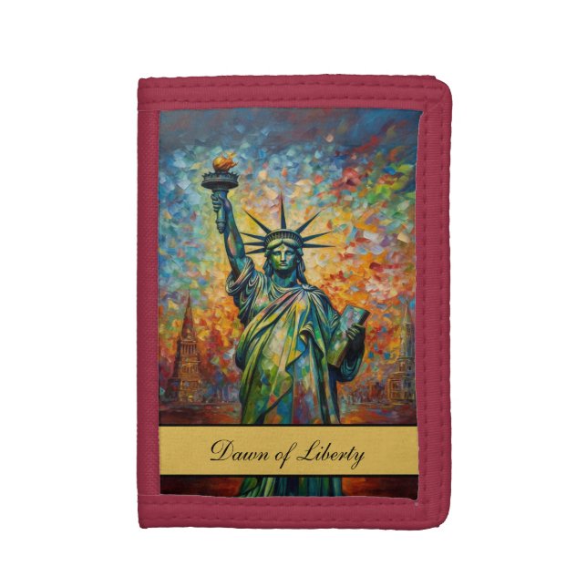 Dawn of Liberty, custom Trifold Wallet (Front Vertical)