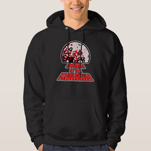 Dawn of the Pickleballer Halloween Horror Zombie Hoodie (Front)