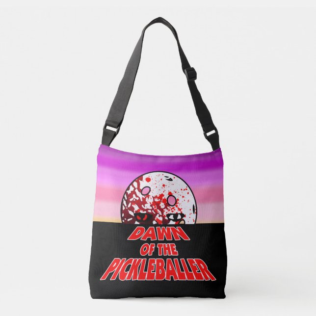 Dawn of the Pickleballer - Pickleball Zombies Crossbody Bag (Front)