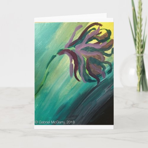 Dawn of the Wilting Rose greeting card