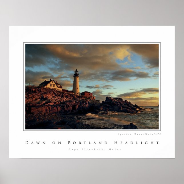 Dawn on Portland Headlight Poster (Front)