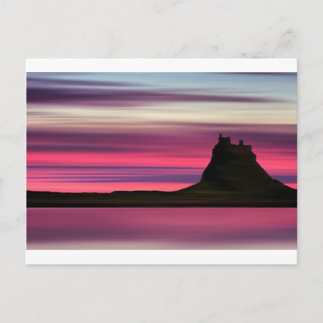 Dawn over Holy Island Postcard (Front)
