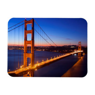 Dawn over San Francisco and Golden Gate Bridge. Magnet
