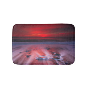 Dawn Over The Stormy Sea Bathroom Mat