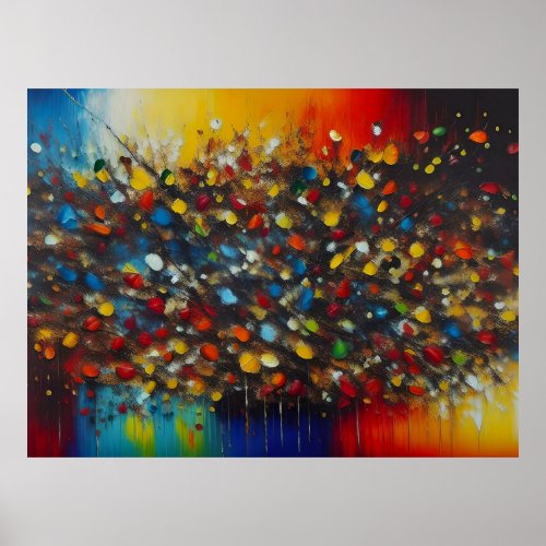 Dawn overture over New York cityscape abstract  Poster