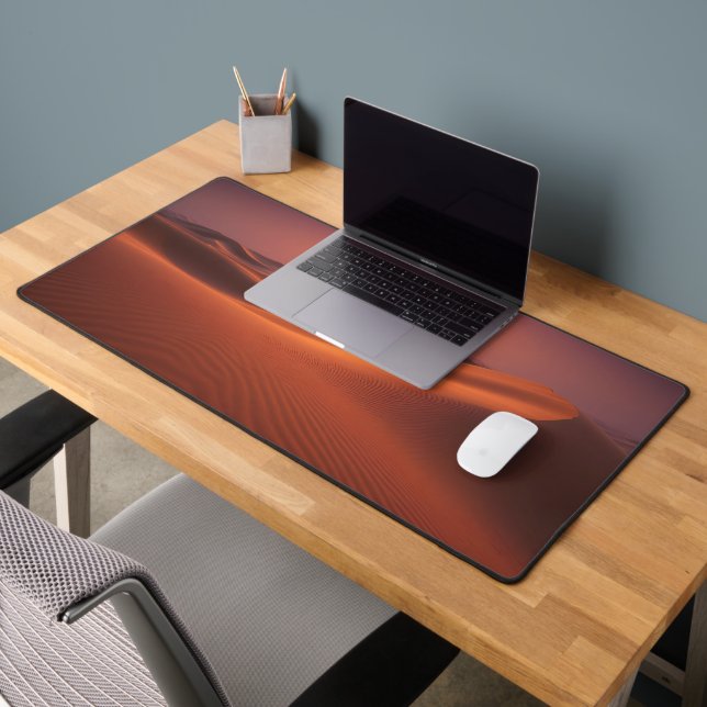 Dawn Panorama of Sand Dunes with Ripples Desk Mat (Office 2)