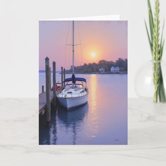 Dawn Sailboat Fathers Day Card (Front)