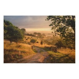 Dawn Sunshine English Countryside Wood Wall Art