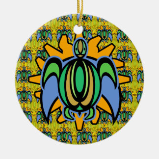 Dawn Turtle Round Ornament