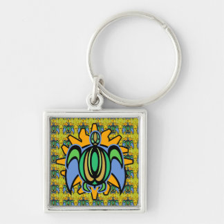 Dawn Turtle Square Keychain