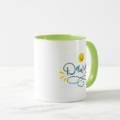 Dawn with face, hand lettered mug (Front Right)