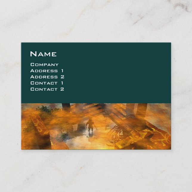 DAWNING DARK/ ALIEN WORLDS Science Fiction Business Card (Front)