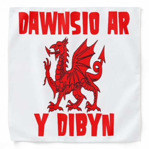 Dawnsio ar y dibyn Welsh Rugby Union Dragon Bandana