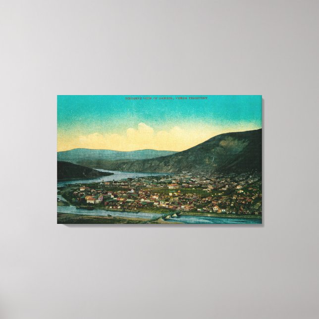 Dawson, Alaska Yukon Territory Town View Canvas Print (Front)