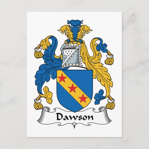 Dawson Family Crest Postcard