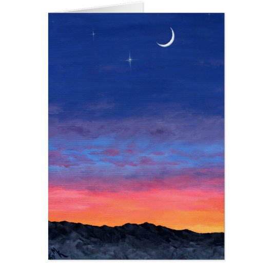 day2night Colorful Sunset Painting Cards (Front)