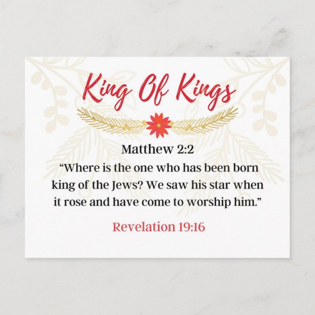 Day 12. Names Of Jesus | King Of Kings Advent  Postcard (Back)