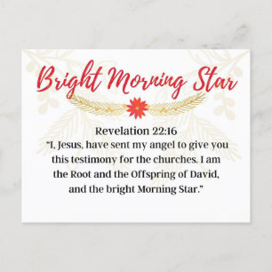 Day 13. Names Of Jesus  Bright Morning Star Advent Postcard