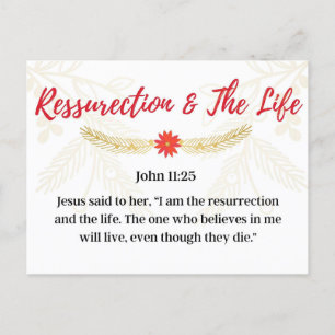 Day 15. Names Of Jesus Ressurection & The Life  Po Postcard