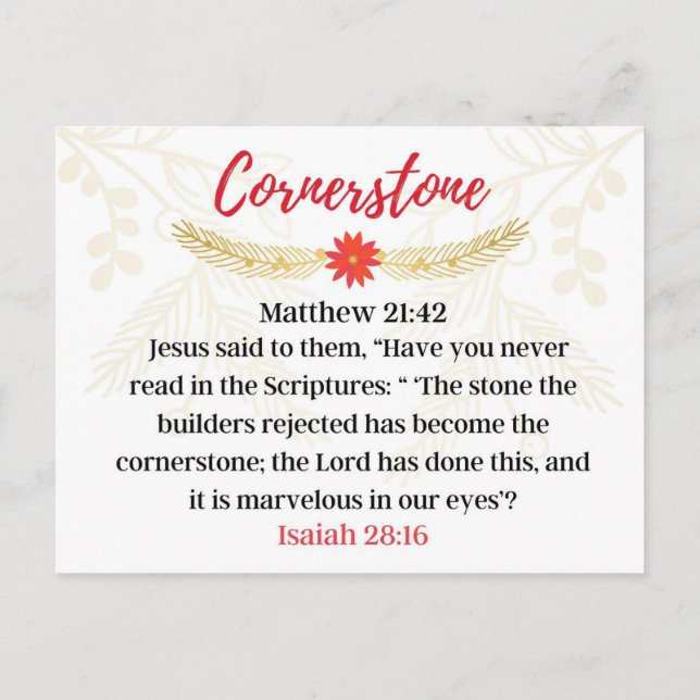 Day 18. Names Of Jesus | Cornerstone Advent  Postcard (Back)
