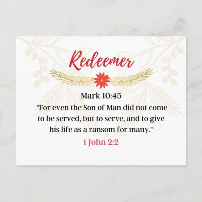 Day 23 | Names Of Jesus | Redeemer Advent Postcard (Back)