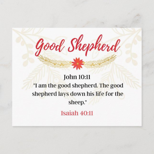 Day 8. Names Of Jesus | Good Shepherd | Advent  Postcard (Back)