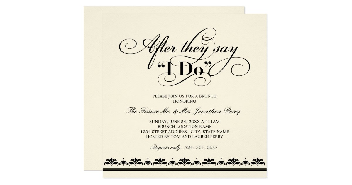 Post Wedding Brunch Invitations Announcements Zazzle Soft Bougainvillea After Wedding Brunch Invitations Coloring Cricket Majestic Purple Front