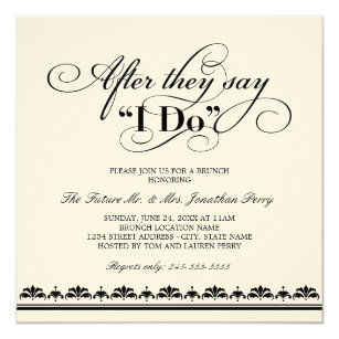 After Wedding Invitations Zazzle Day After Wedding Brunch Invitation Vows