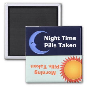 Day and Night Medication Reminder Magnet