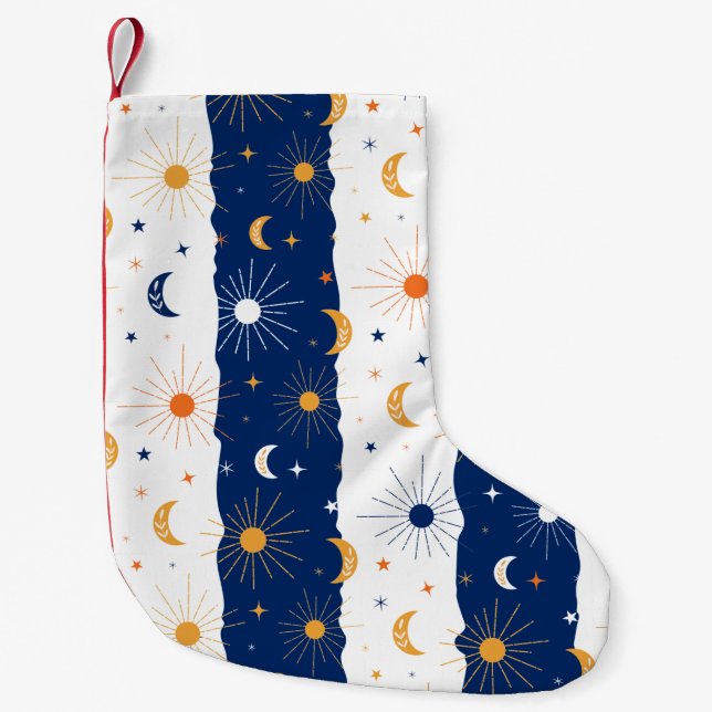 Day and Night Small Christmas Stocking (Front)