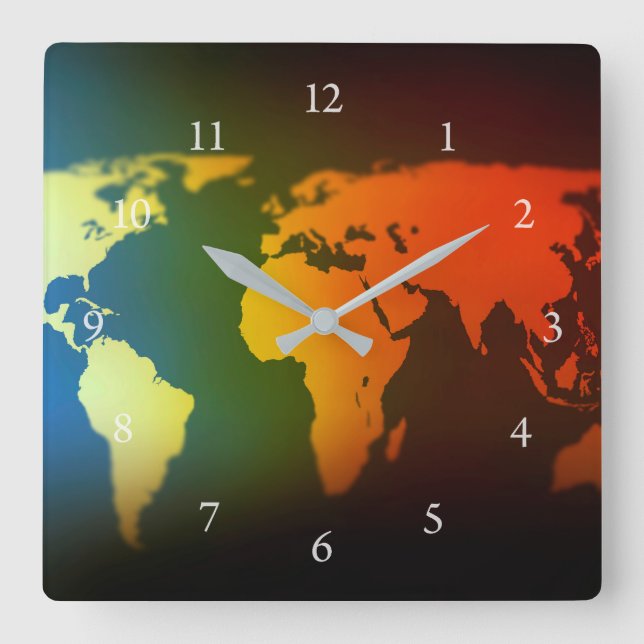 Day and night world map clock (Front)