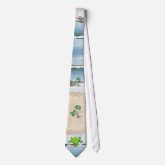 day at the beach -2 neck tie