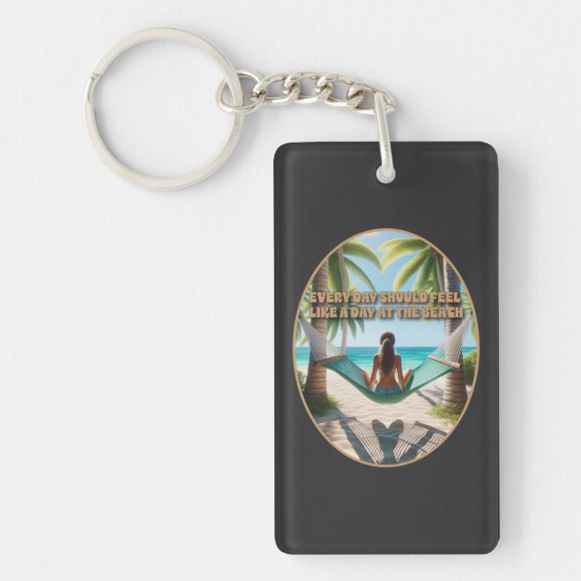 Day at the beach keychain (Front)