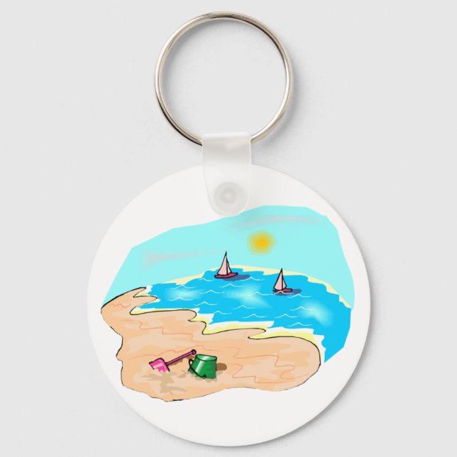 Day at the Beach Keychain (Front)
