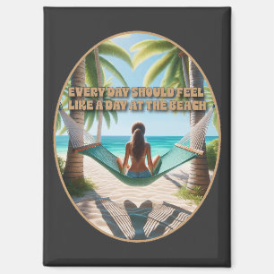 Day at the beach magnet