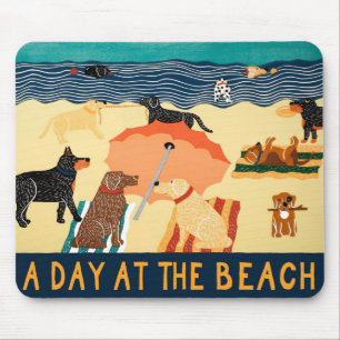Day at the Beach Mousepad - Stephen Huneck