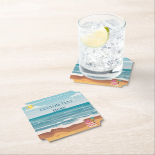 Day at the Beach Paper Coaster
