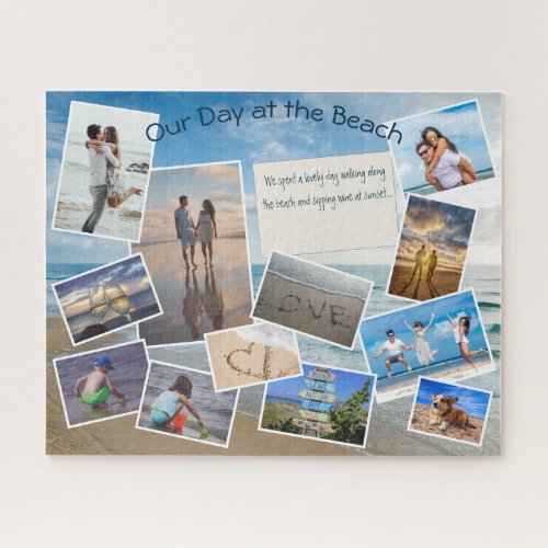 Day at the Beach Photo Collage Template Jigsaw Puzzle