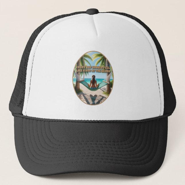 Day at the beach trucker hat (Front)