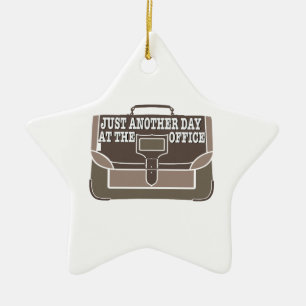 Day at the Office Ceramic Ornament