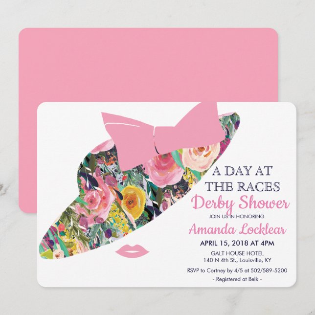 Day at the Races Bridal Shower Invitation (Front/Back)