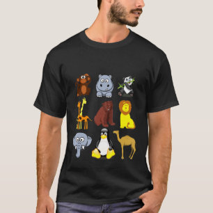 Day At The Zoo With 9 Animated Graphics T-Shirt