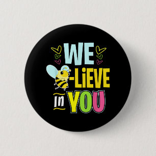 Day Bee Testing Shirts For Women Teacher Believe I Button
