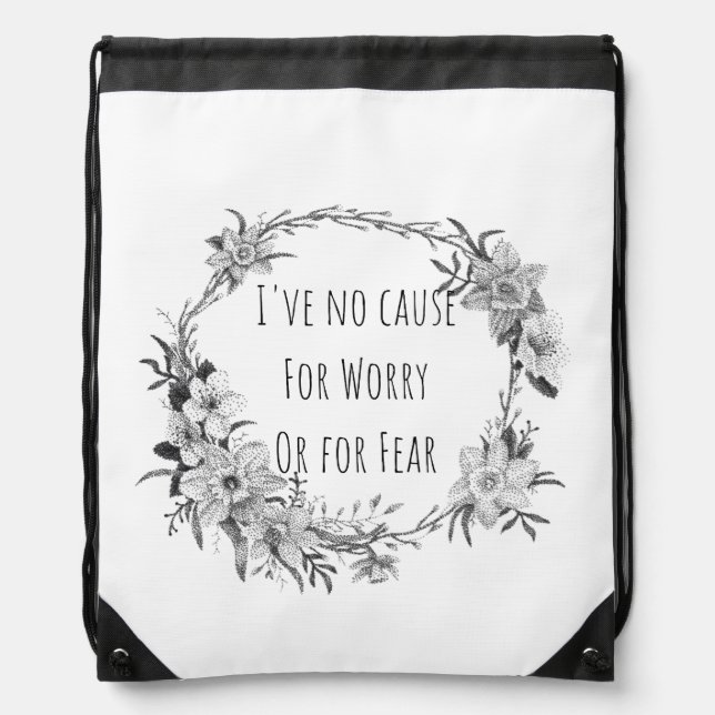 Day By Day Drawstring Bag (Front)