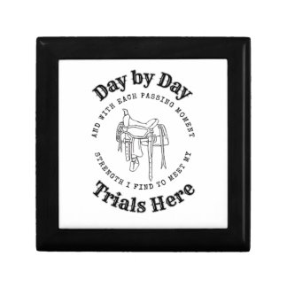 Day by Day Saddle Design Jewelry Keepsake Box