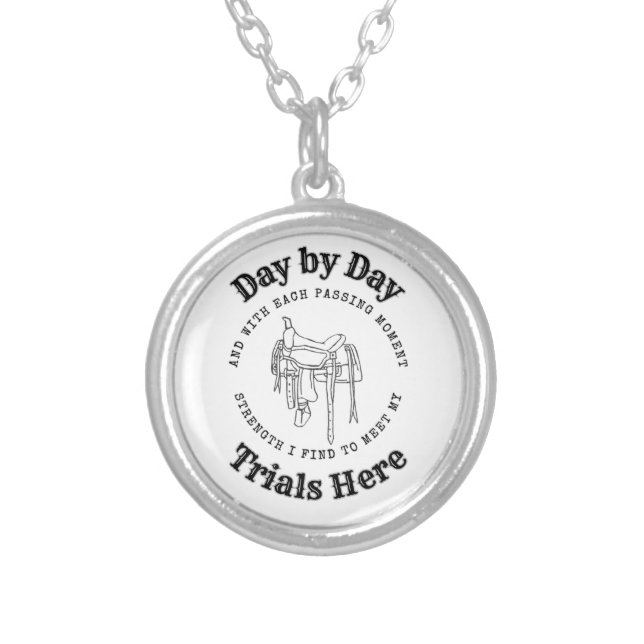Day by Day Saddle Design Necklace (Front)