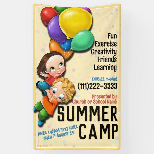 Day Camp Summer Camp Child Care Customizable Banner